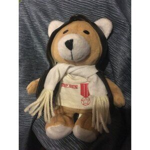 Top Gun Teddy Bear Pilot Plush With Scarf & Aviator Jacket Vtg 8"